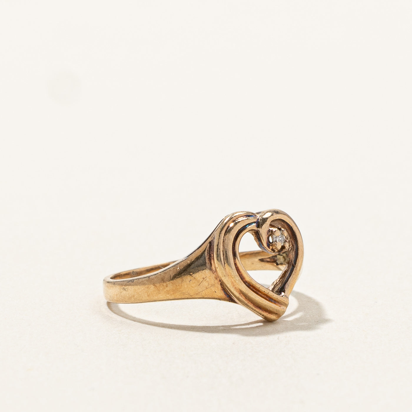 Diamond Heart Ring | 0.01ct | SZ 3.75 |