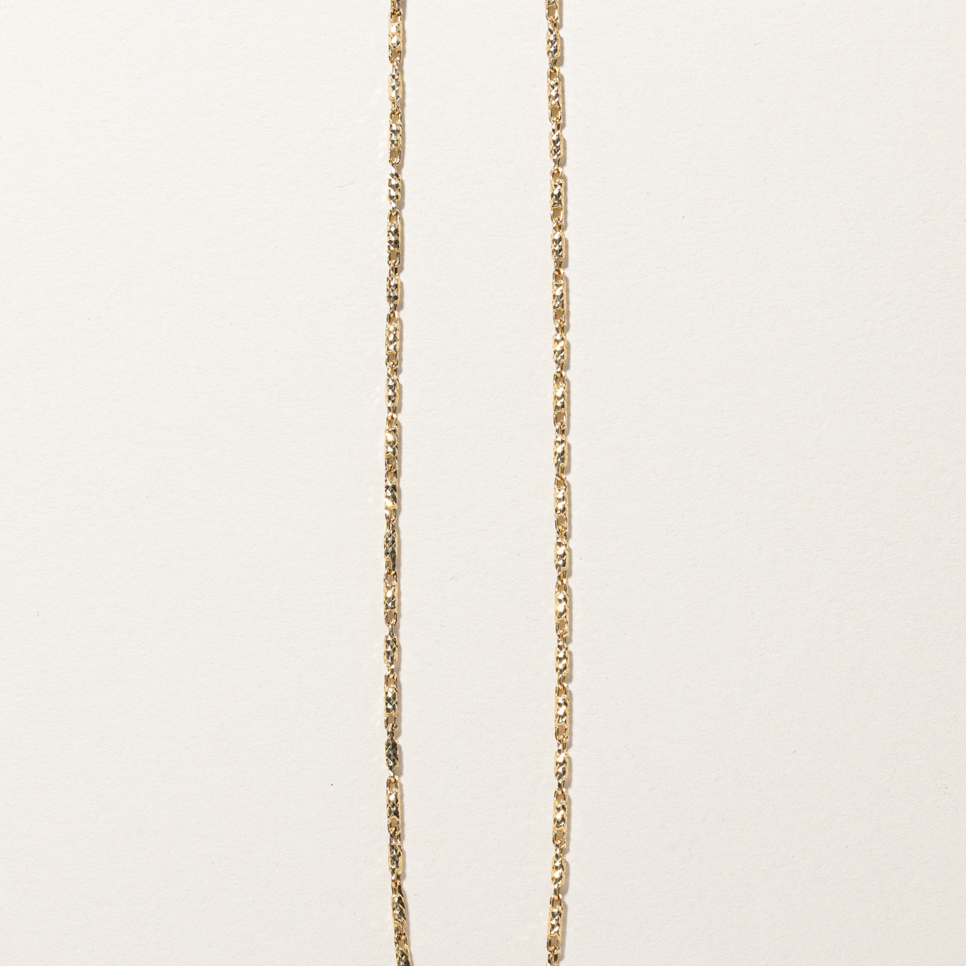 Yellow Gold Textured Gold Chain | 18