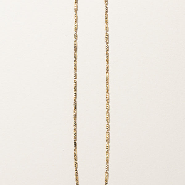 Yellow Gold Textured Gold Chain | 18