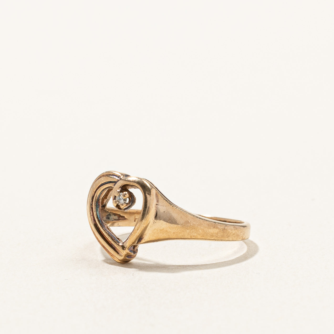 Diamond Heart Ring | 0.01ct | SZ 3.75 |