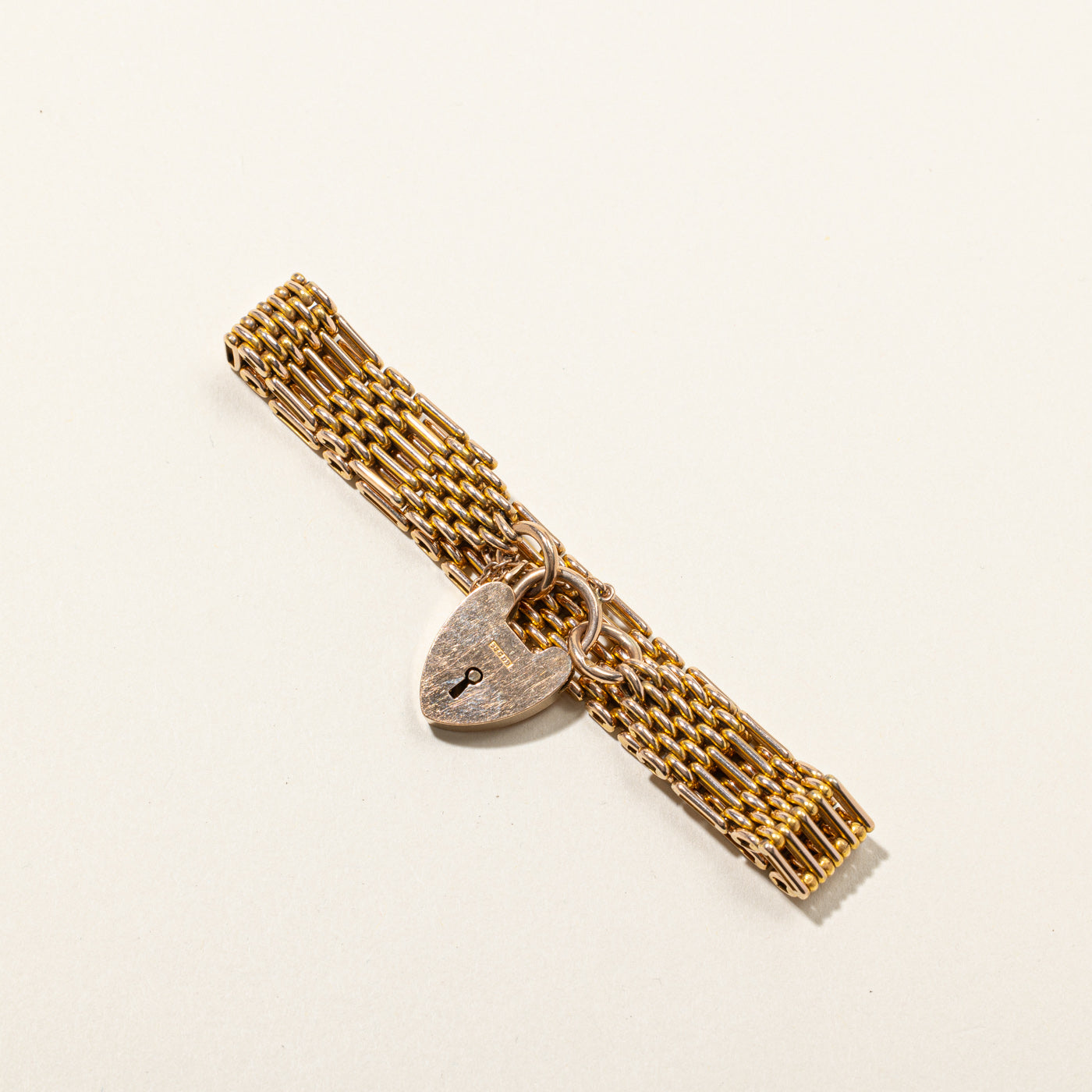 Heart Charm Gold Bracelet | 7.5"|