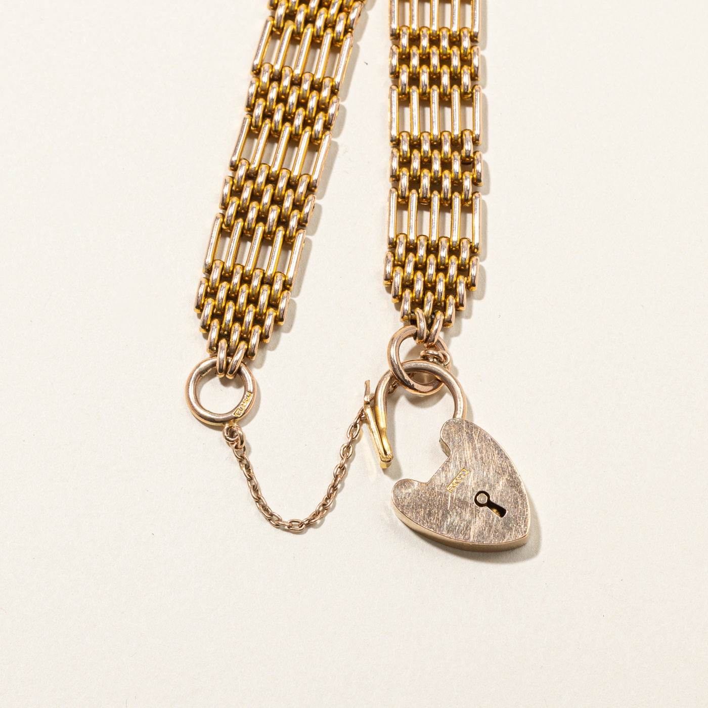 Heart Charm Gold Bracelet | 7.5"|