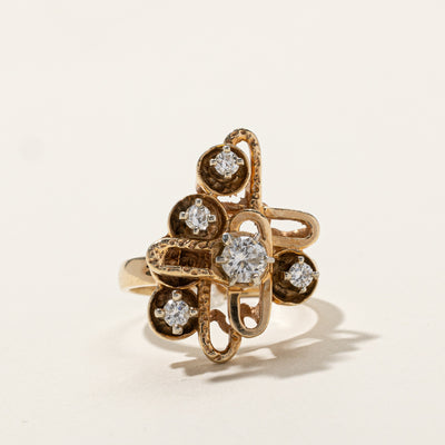 Diamond Abstract Ring | 0.64ctw | SZ 8.5 |