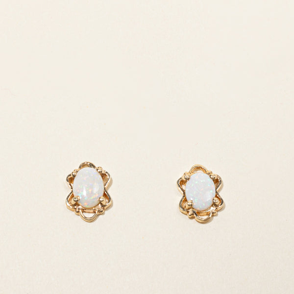 Opal Stud Earrings | 0.80ctw |