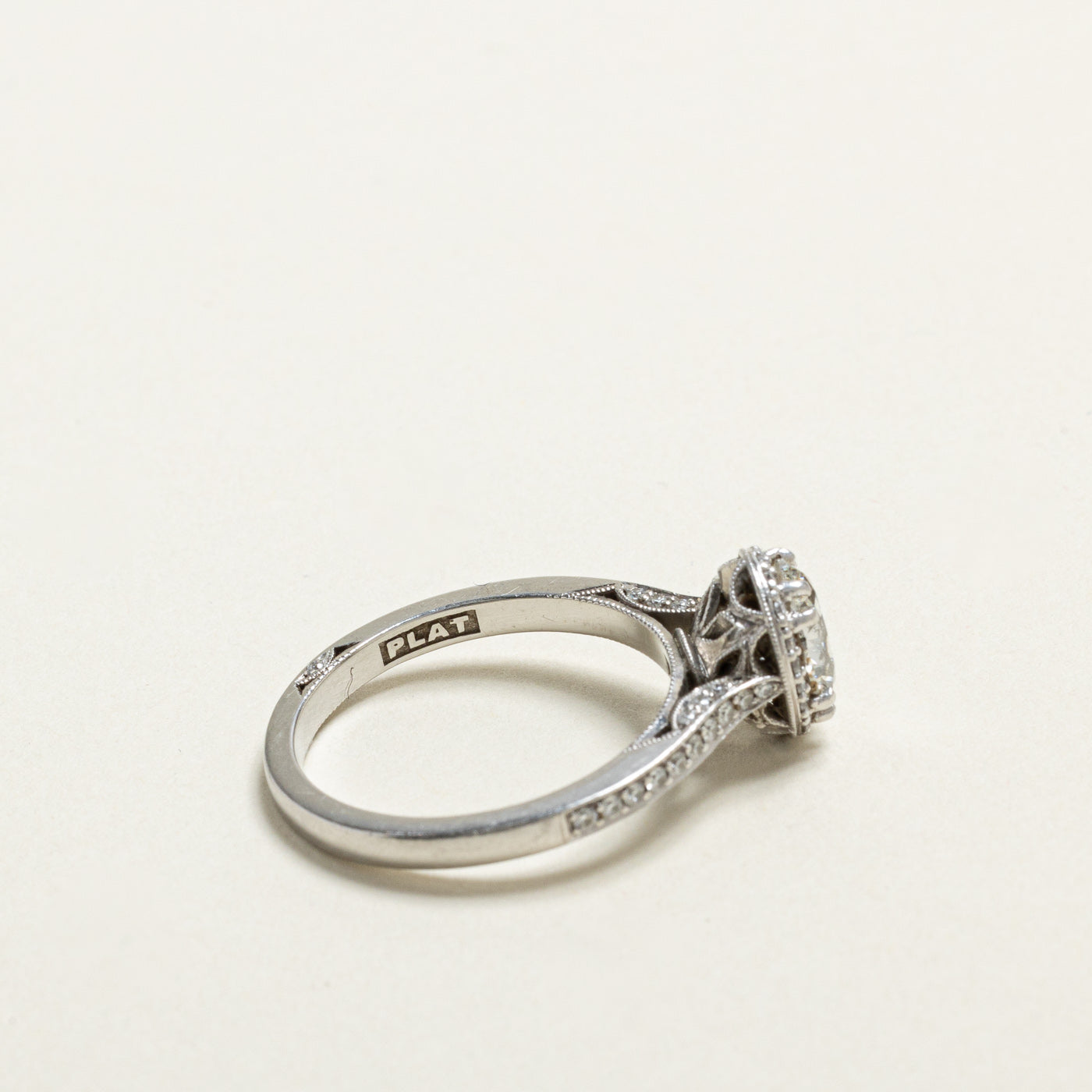 'Tacori' GIA Certified Halo Diamond Engagement Ring | 1.2ct VS2 F | 0.30ctw | SZ 8 |