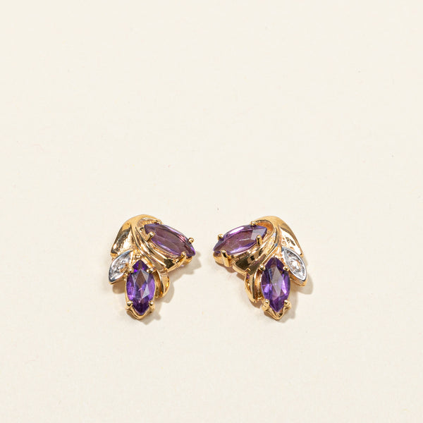 Amethyst & Diamond Earrings | 1.60ctw | 0.01ctw |