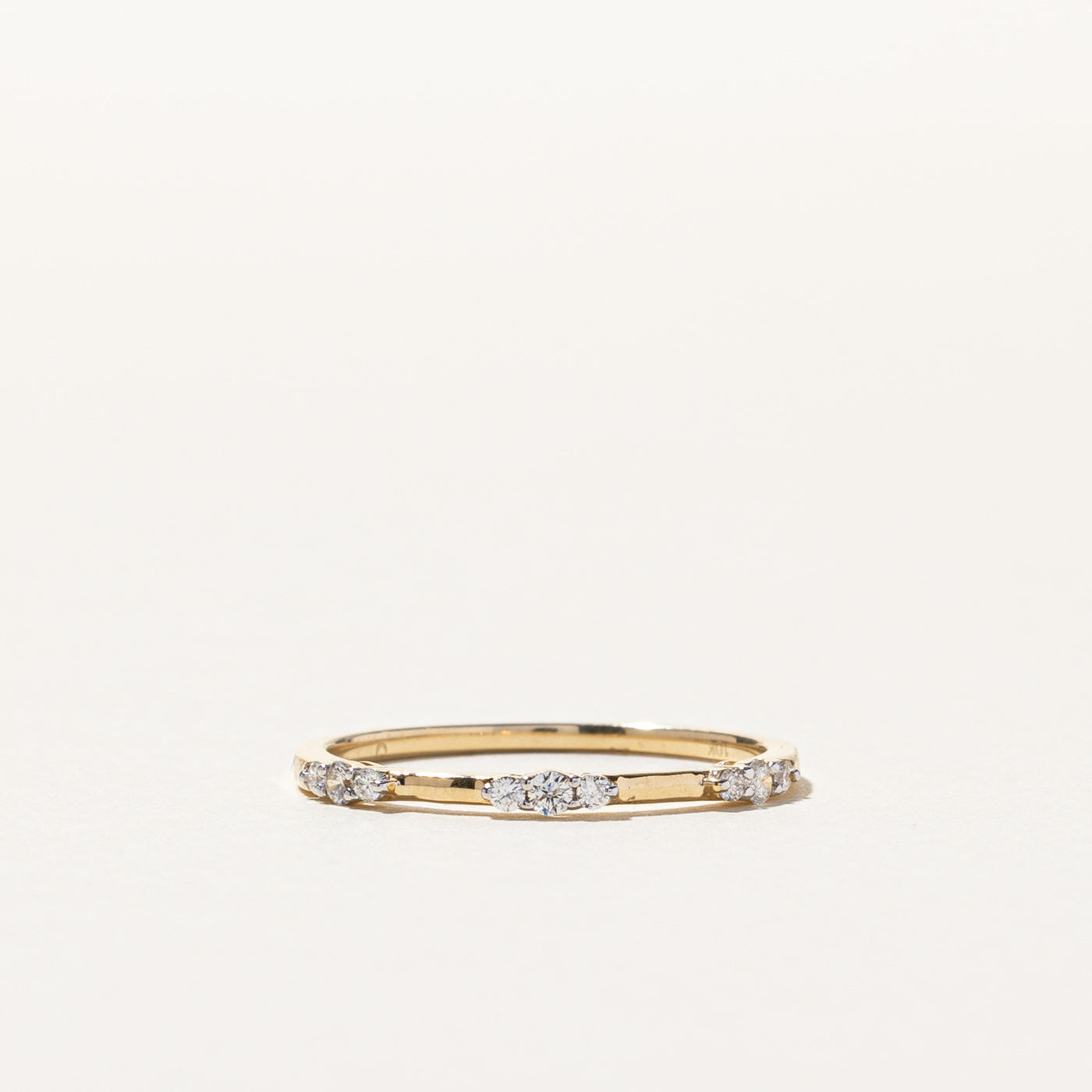 Pave Set Diamond Ring | 0.15ctw | SZ 8.75 |