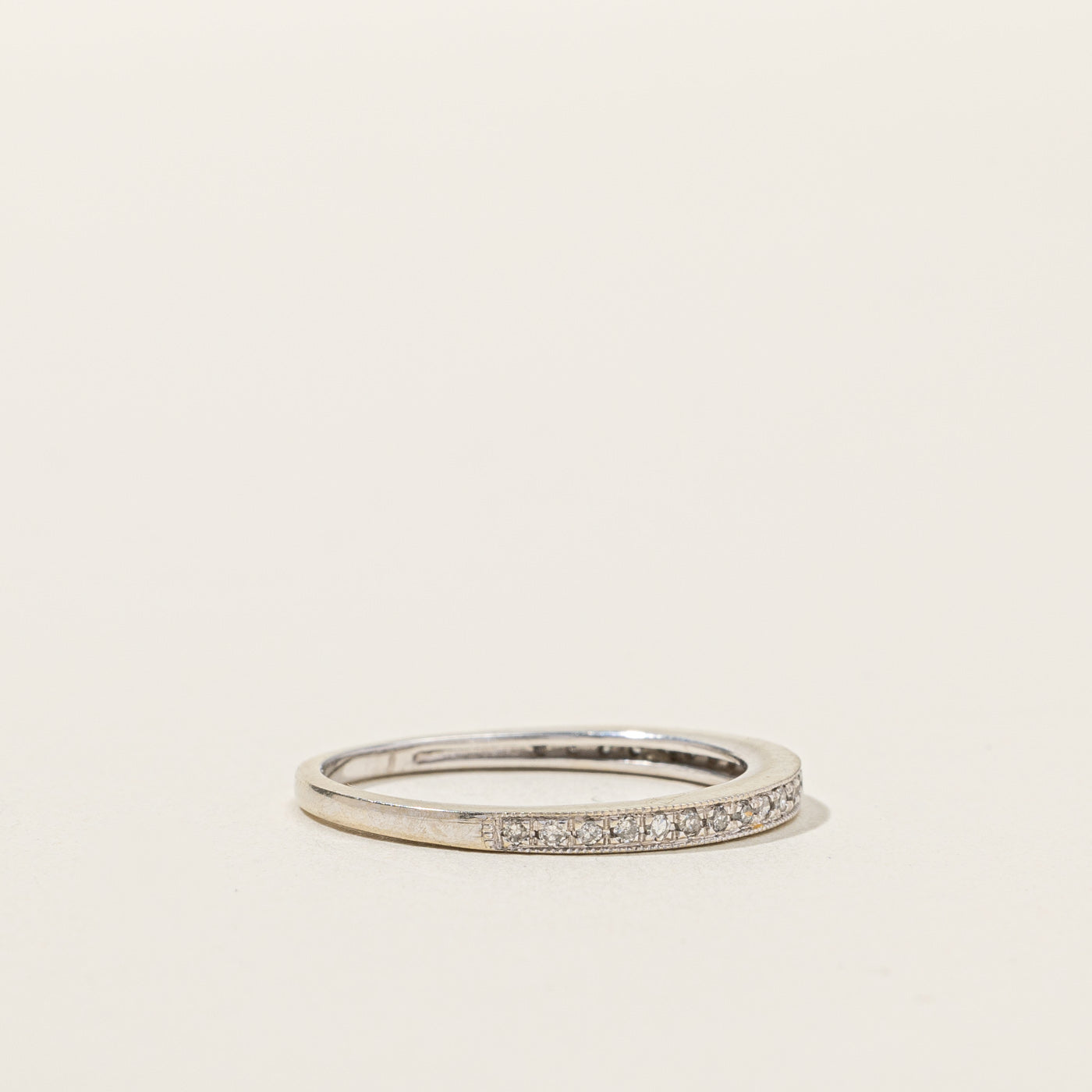 Alliance demi-éternité en diamants | 0,24 ct | Taille 6,5 | 