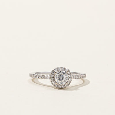 Halo Diamond Engagement Ring | 0.92ctw | SZ 6 |