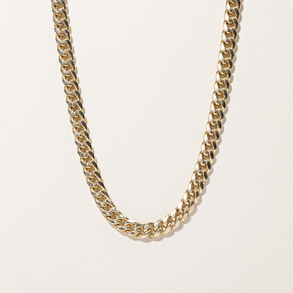 Yellow Gold Cuban Link Chain | 22