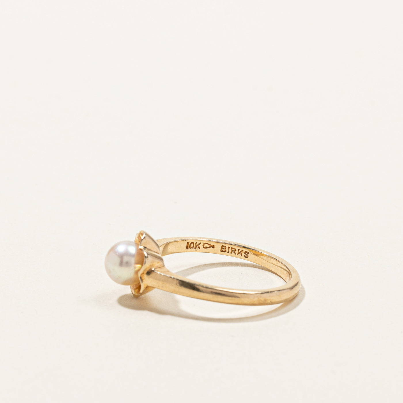 Bague florale en perles Birks | Taille 5,75 | 