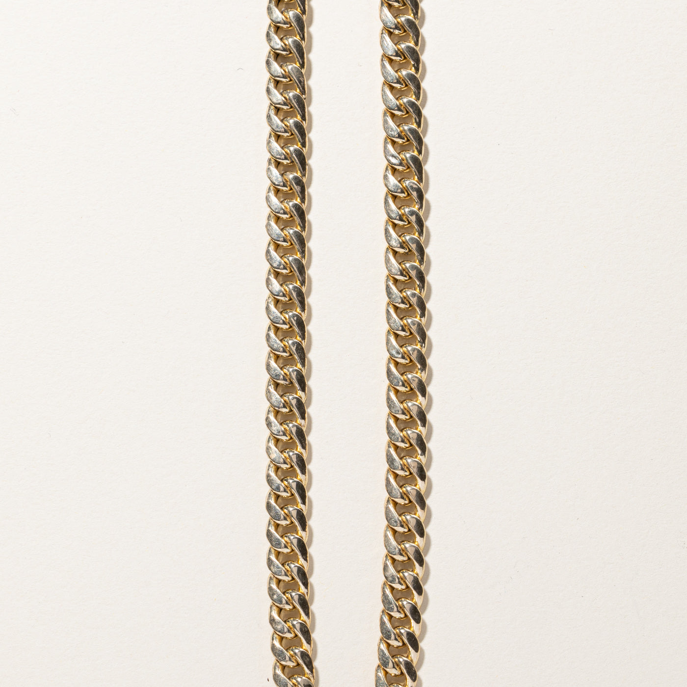 Yellow Gold Cuban Link Chain | 22