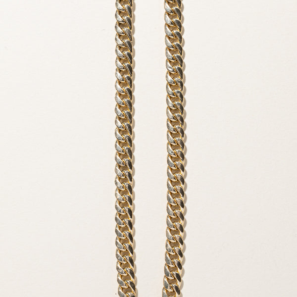 Yellow Gold Cuban Link Chain | 22