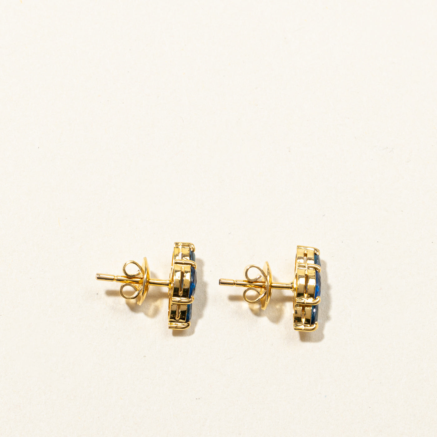 Synthetic Sapphire Stud Earrings | 1.00ctw |