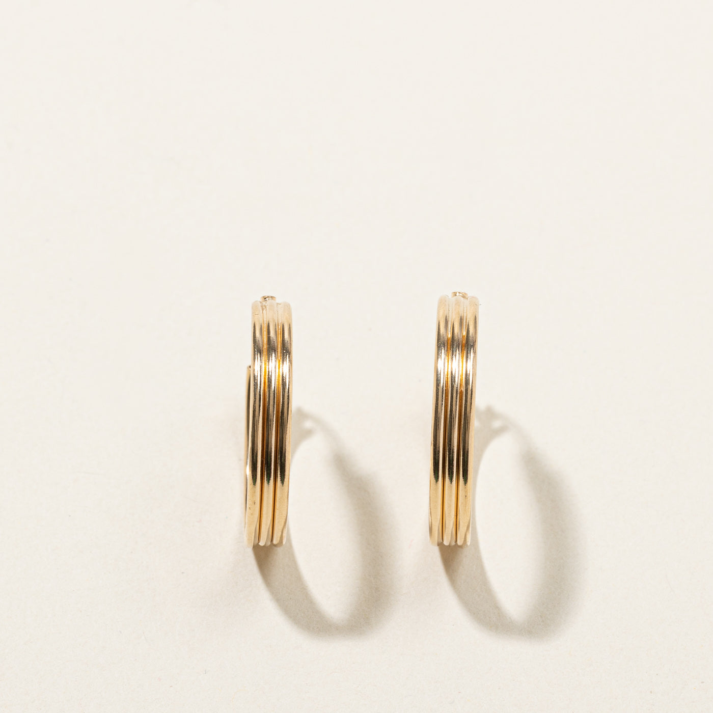 Yellow Gold Hoops