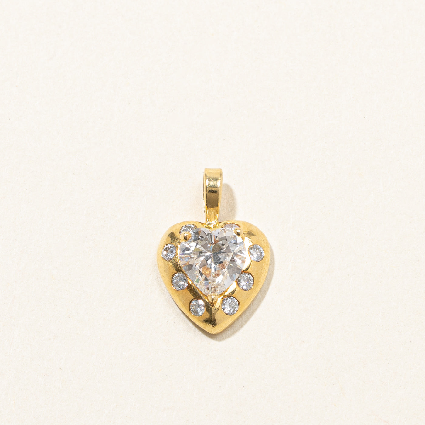 Pendentif en diamant taille cœur | 1,22 ct SI2 G/H | 