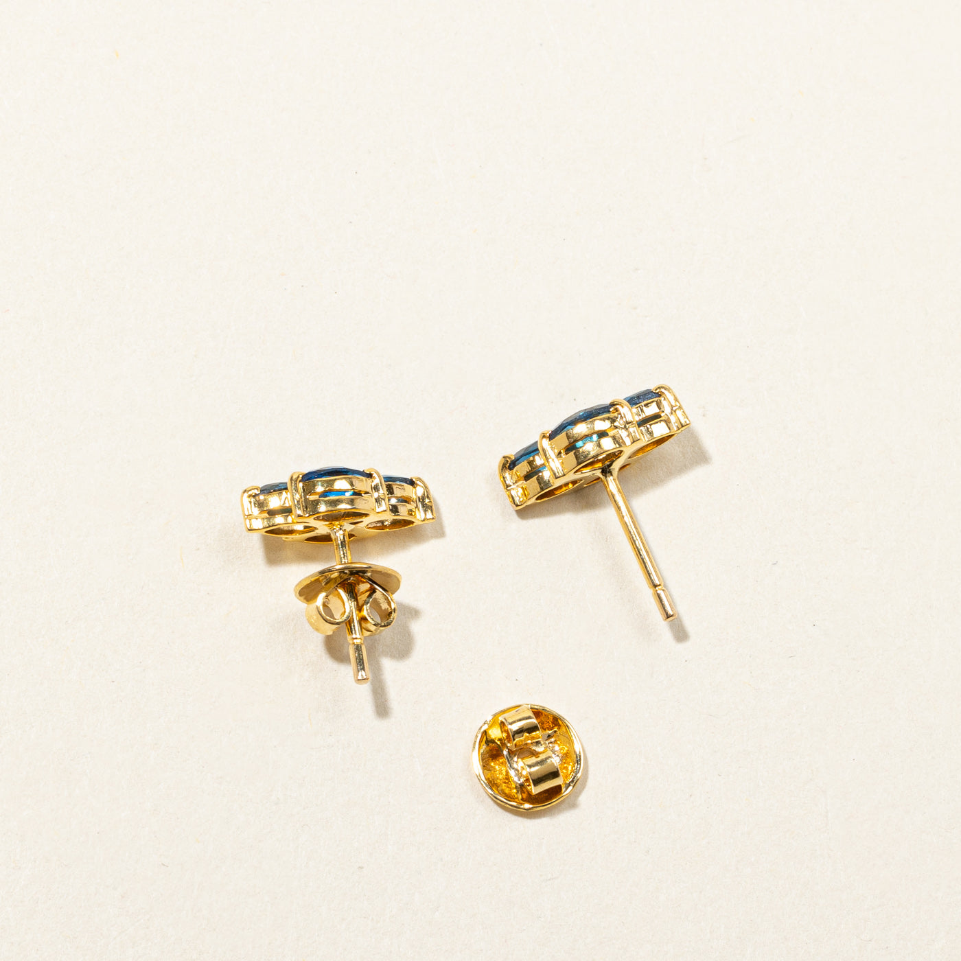 Synthetic Sapphire Stud Earrings | 1.00ctw |