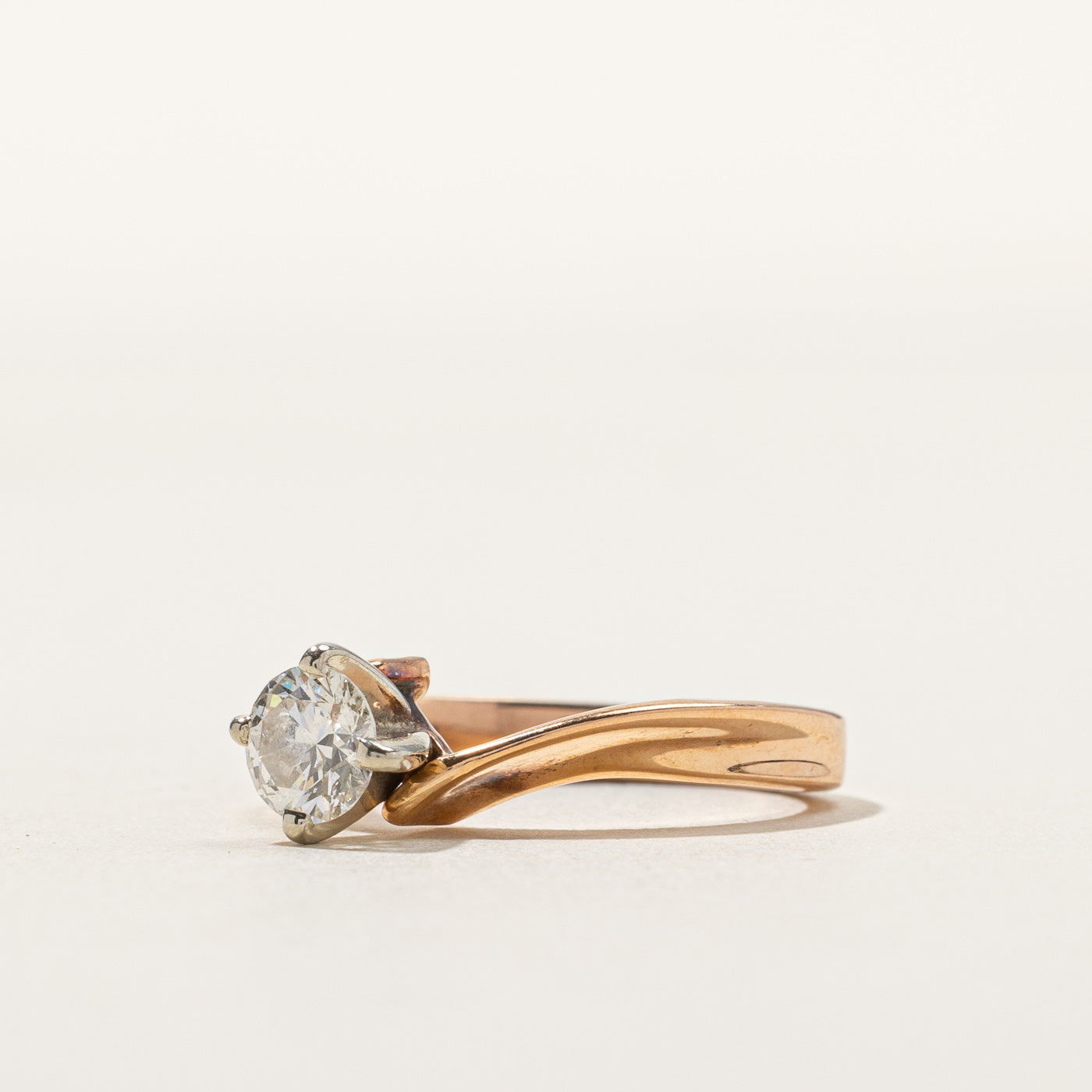 Bypass Solitaire Diamond Ring | 0.50ct | SZ 4.5 |