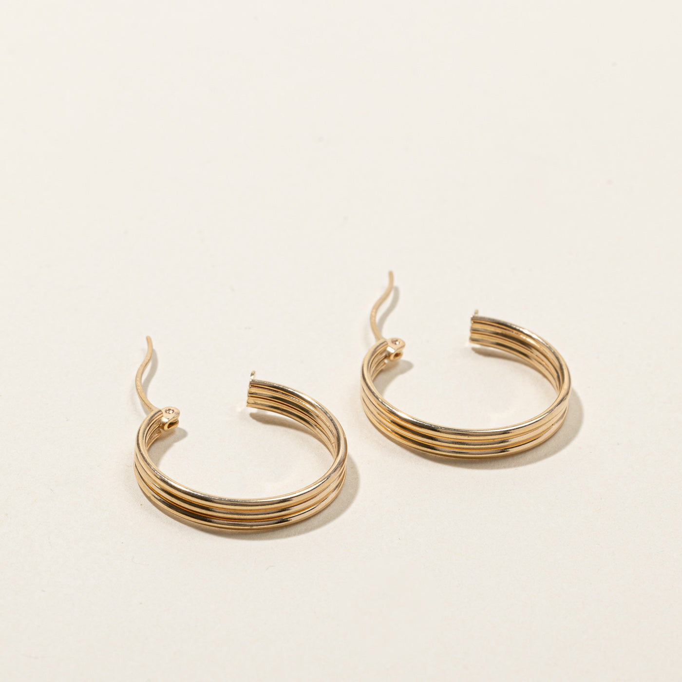 Yellow Gold Hoops