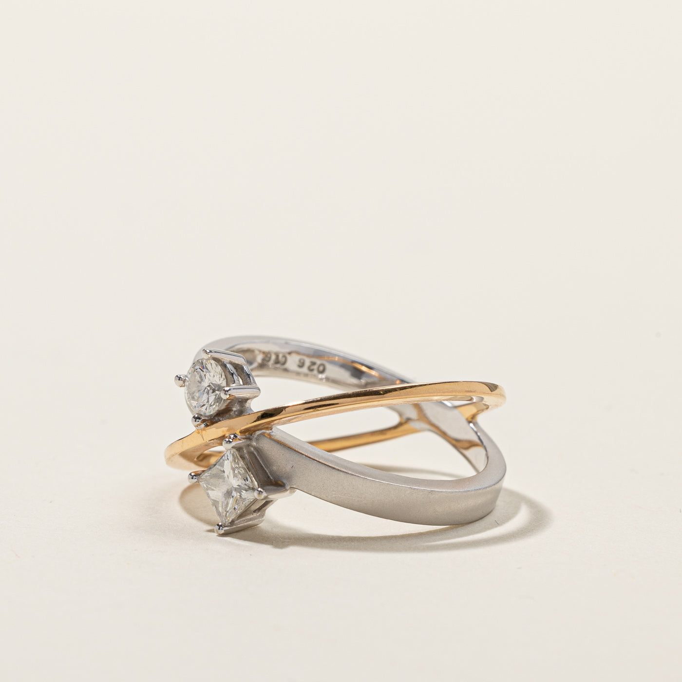 Crossover Diamond Ring | 0.42ctw | SZ 6.5 |