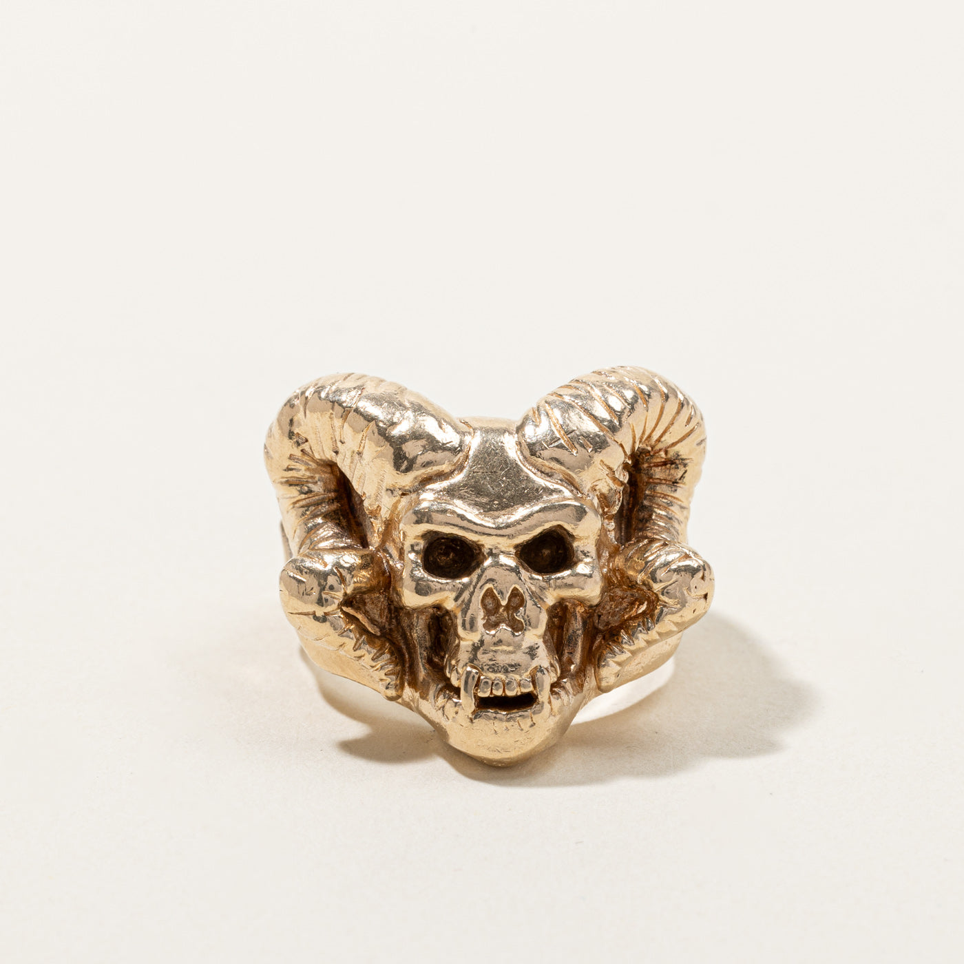 Heavy Gold Ram Skull Ring | SZ 11 |
