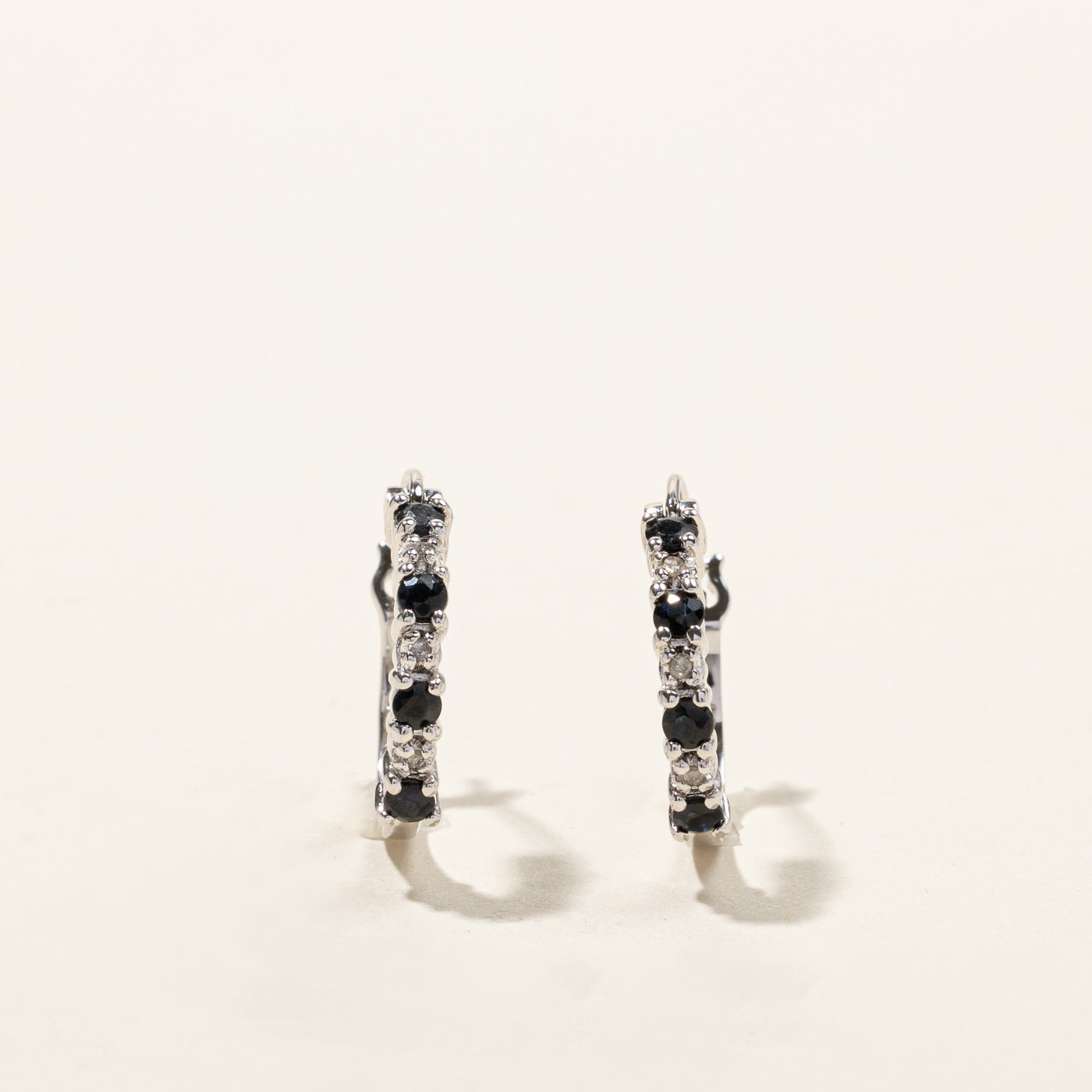 Sapphire & Diamond Hoop Earrings | 0.48ctw | 0.03ctw |
