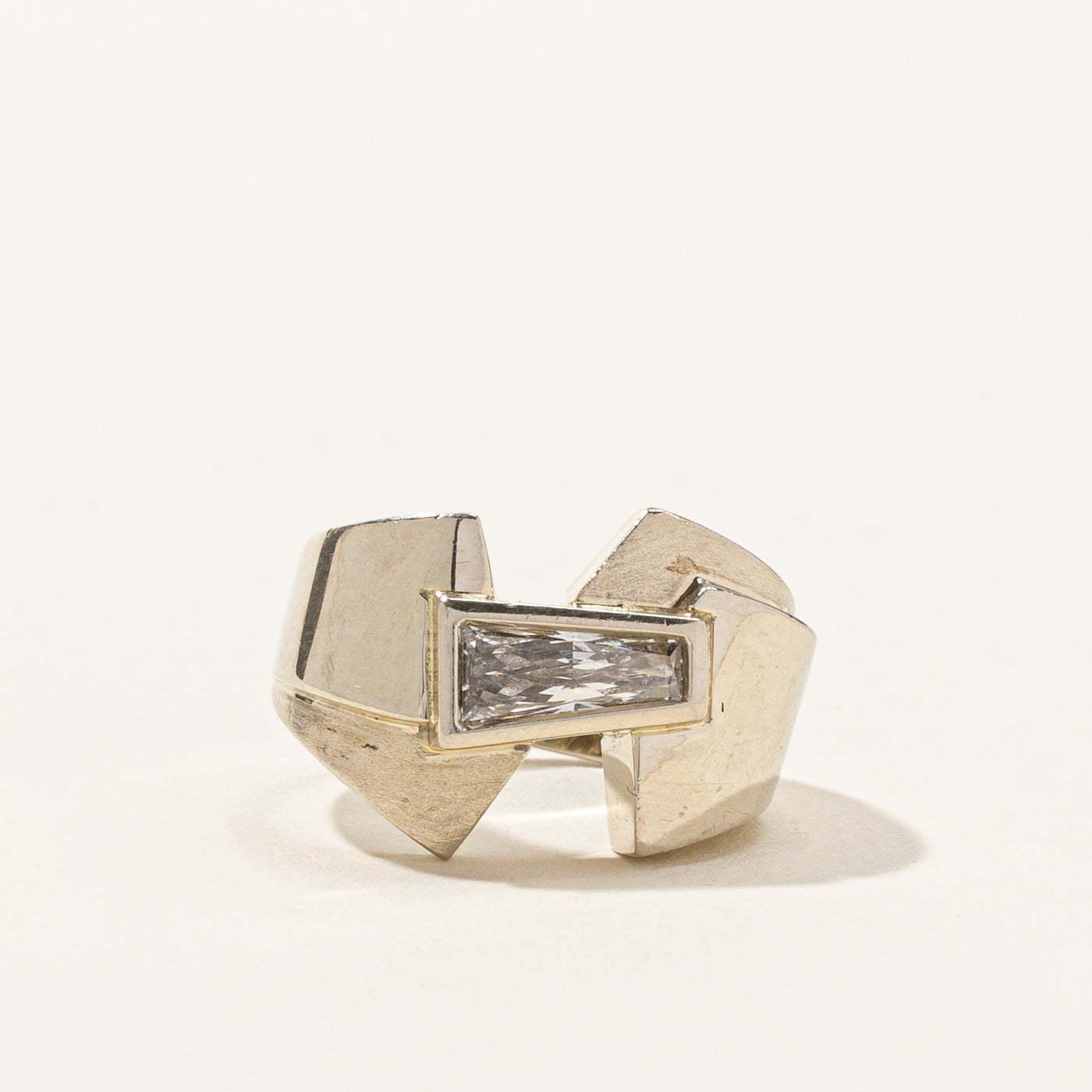 Rectangular Brilliant Cut Diamond Ring | 0.80ct VS1 G | SZ 5.5 |