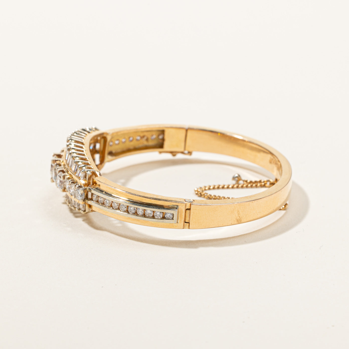 Multi Diamond Gold Bangle | 4.47ctw I1 G/H | 6"|