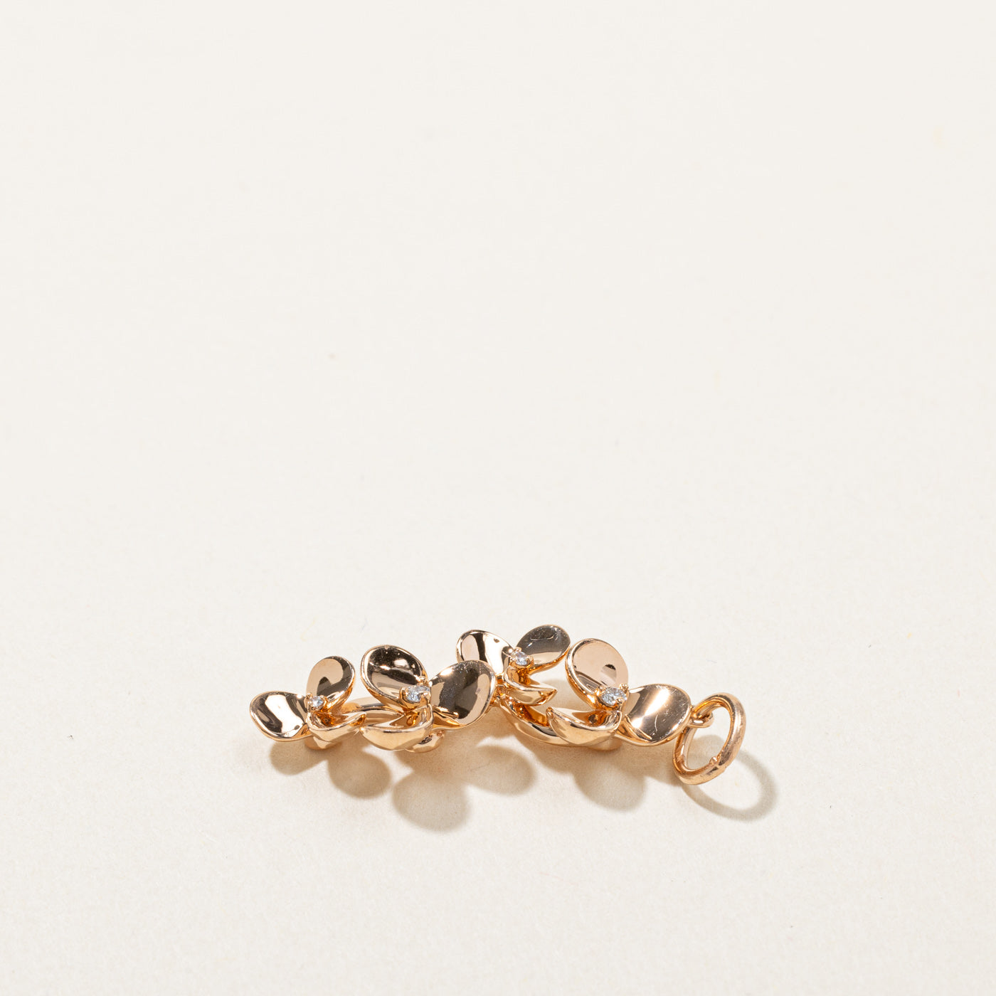 Rose Gold Floral Diamond Pendant | 0.01ctw |