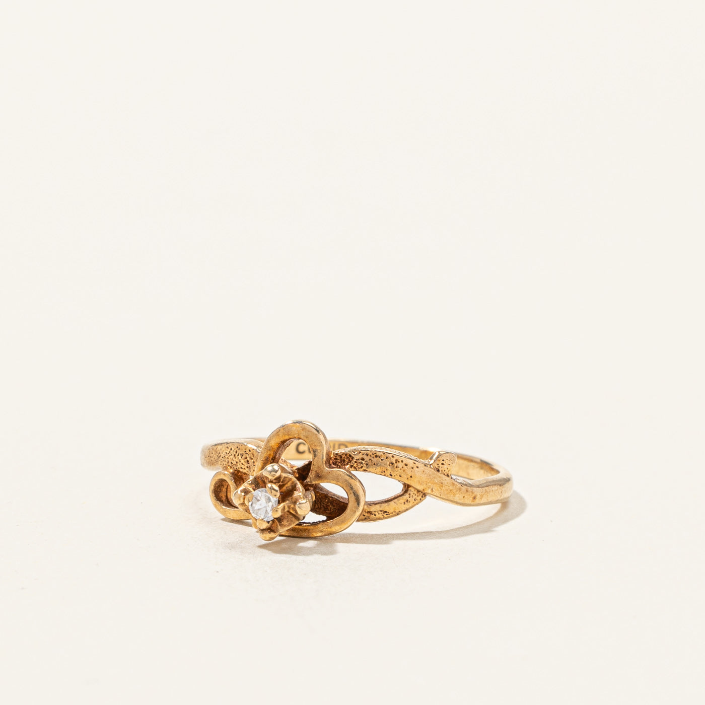 Diamond Heart Design Ring | 0.02ct | SZ 4.5 |