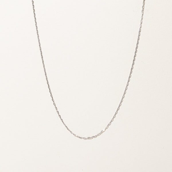 White Gold Anchor Chain | 16