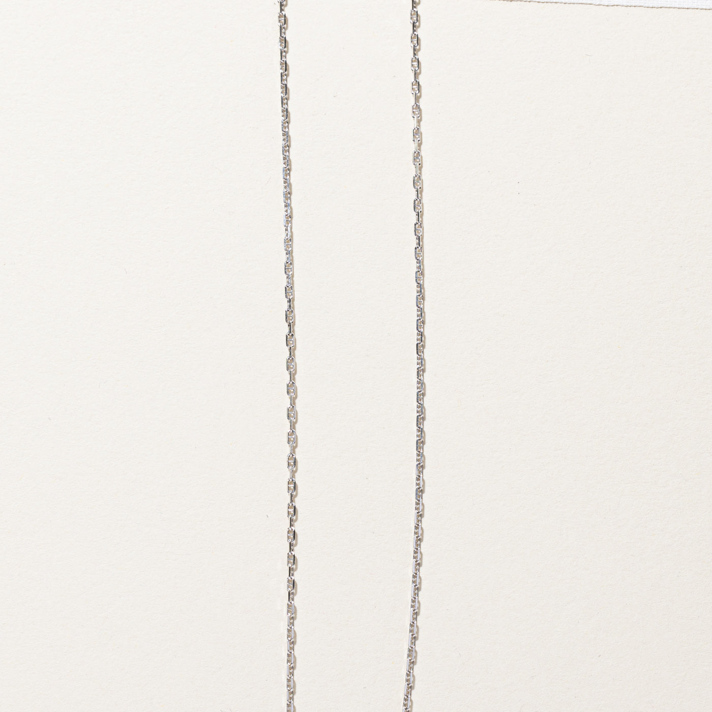 White Gold Anchor Chain | 16"|