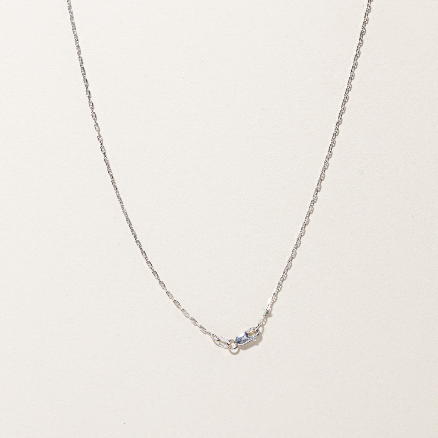 White Gold Anchor Chain | 16"|