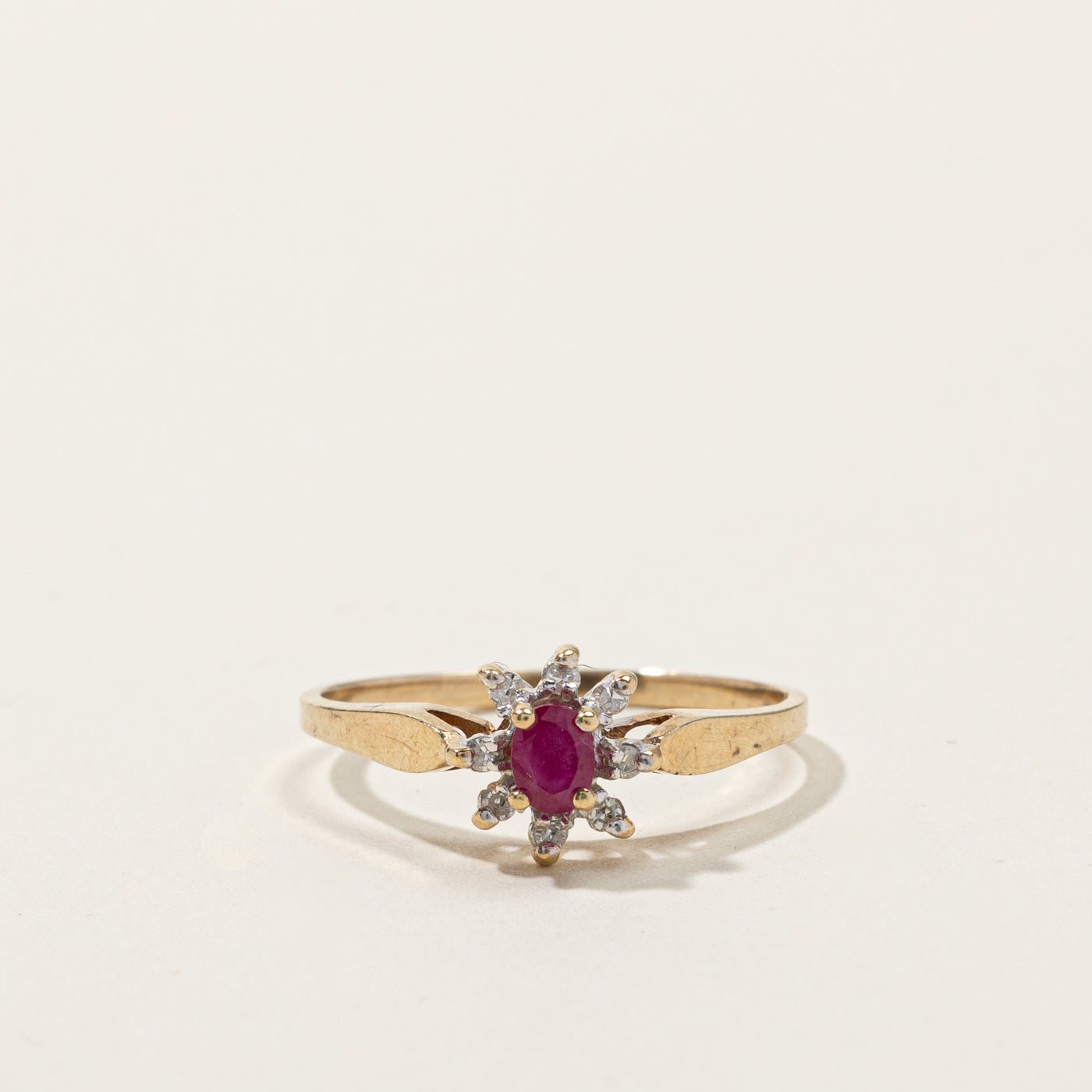 Ruby & Diamond Cocktail Ring | 0.22ct | 0.06ctw | SZ 7.25 |