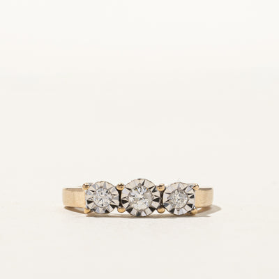 Three Stone Illusion Set Diamond Ring | 0.25ctw | SZ 6.75 |
