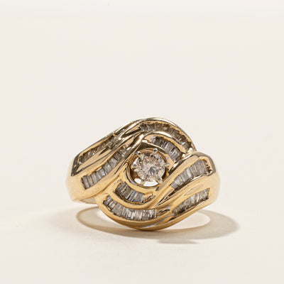 Bypass Channel Set Diamond Ring | 0.85ctw | SZ 7 |