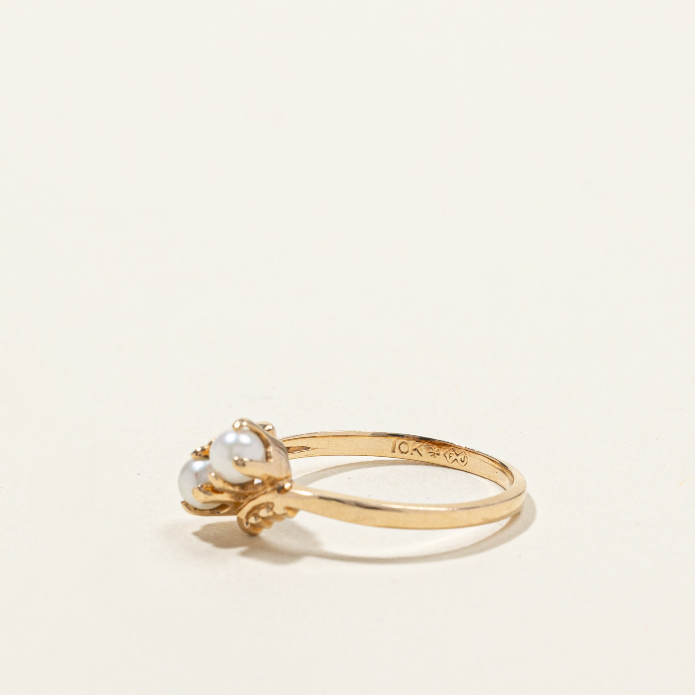 Bypass Two Pearl Ring | SZ 5.5 |