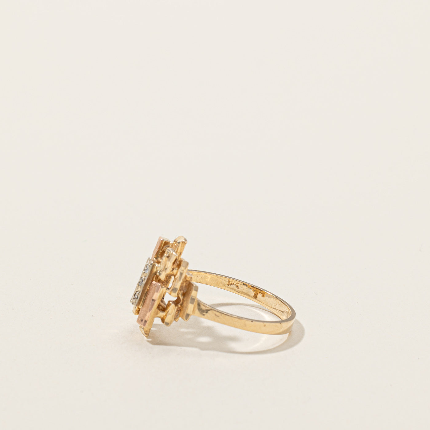 Textured Diamond Ring | 0.03ctw | SZ 6 |