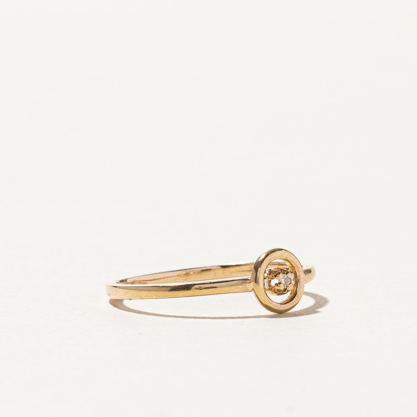 Diamond Yellow Gold Ring | 0.005ct | SZ 6 |