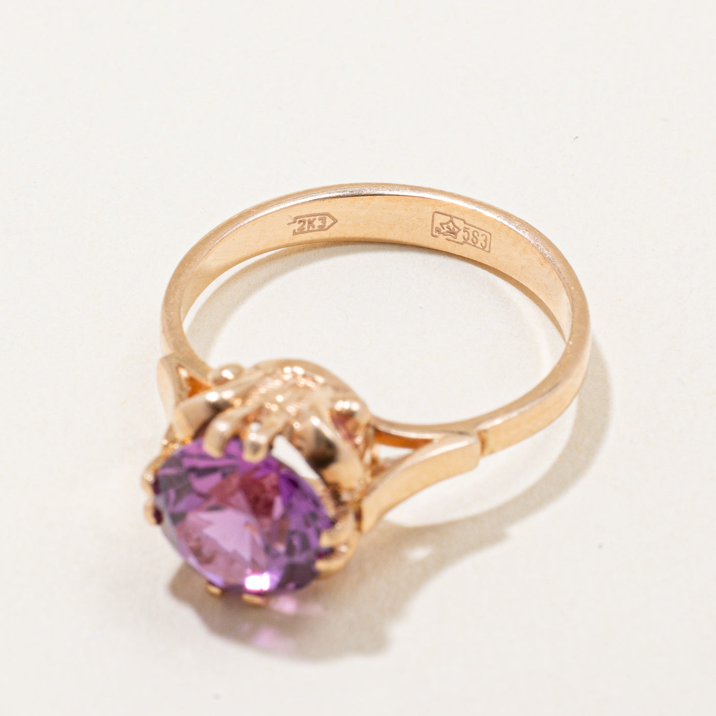 Synthetic Purple Sapphire Cocktail Ring | 2.40ct | SZ 6.75 |