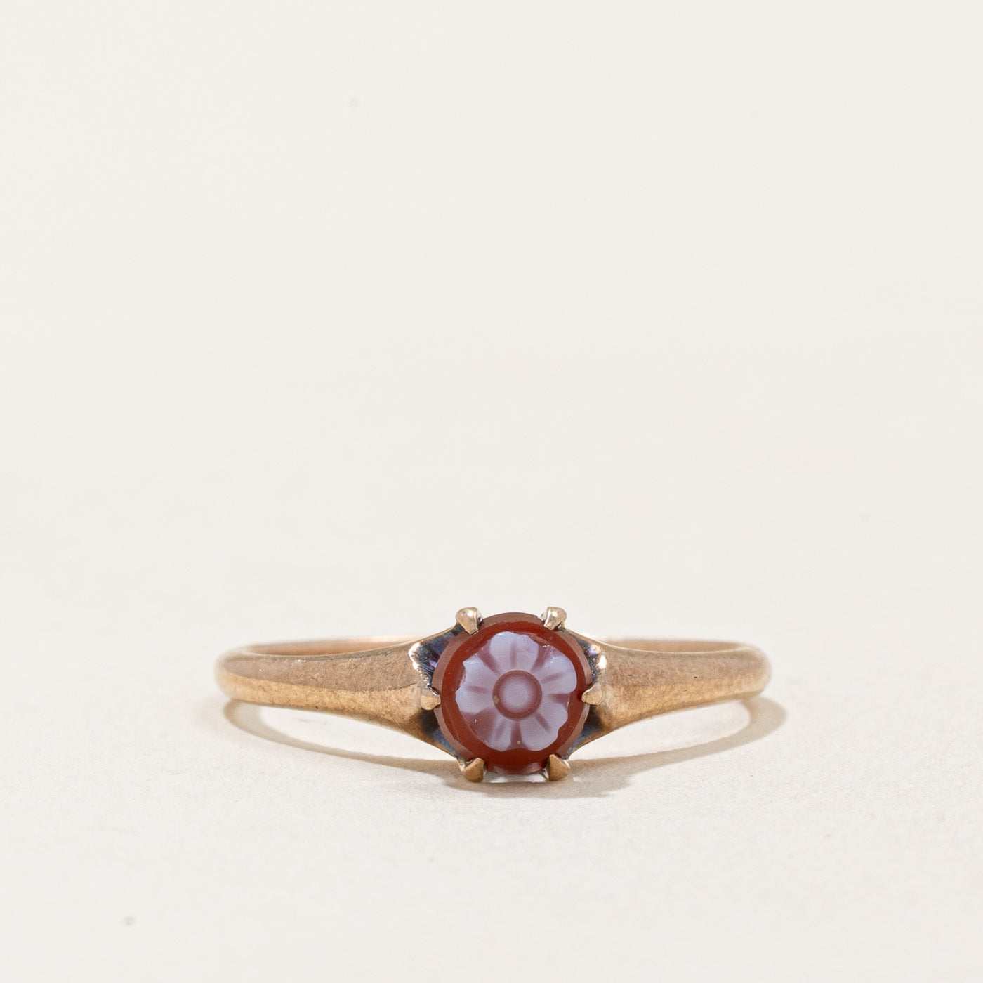 Agate Flower Ring | 0.25ct | SZ 5.25 |