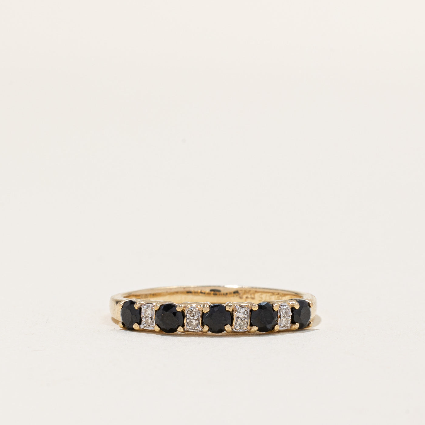 Bague saphir et diamants | 0,50 ct, 0,04 ct | Taille 8,5 | 