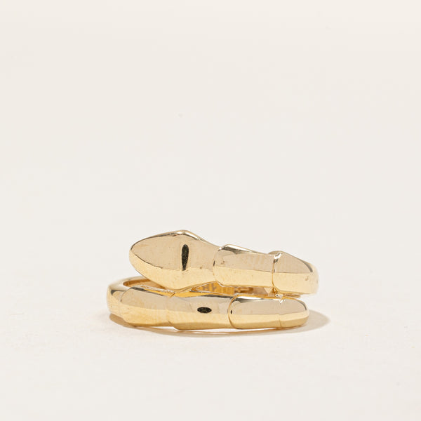 18k Yellow Gold Snake Ring | SZ 7 |