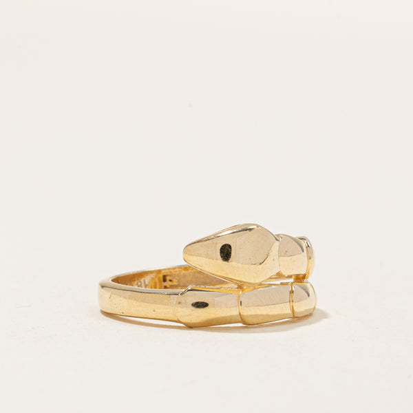 18k Yellow Gold Snake Ring | SZ 7 |