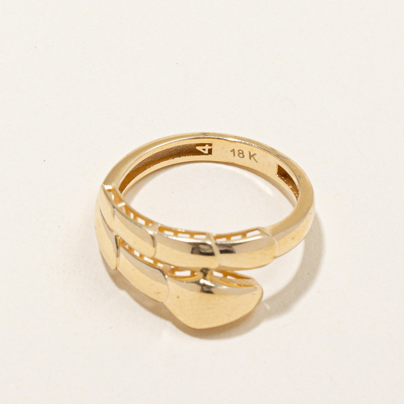 18k Yellow Gold Snake Ring | SZ 7 |