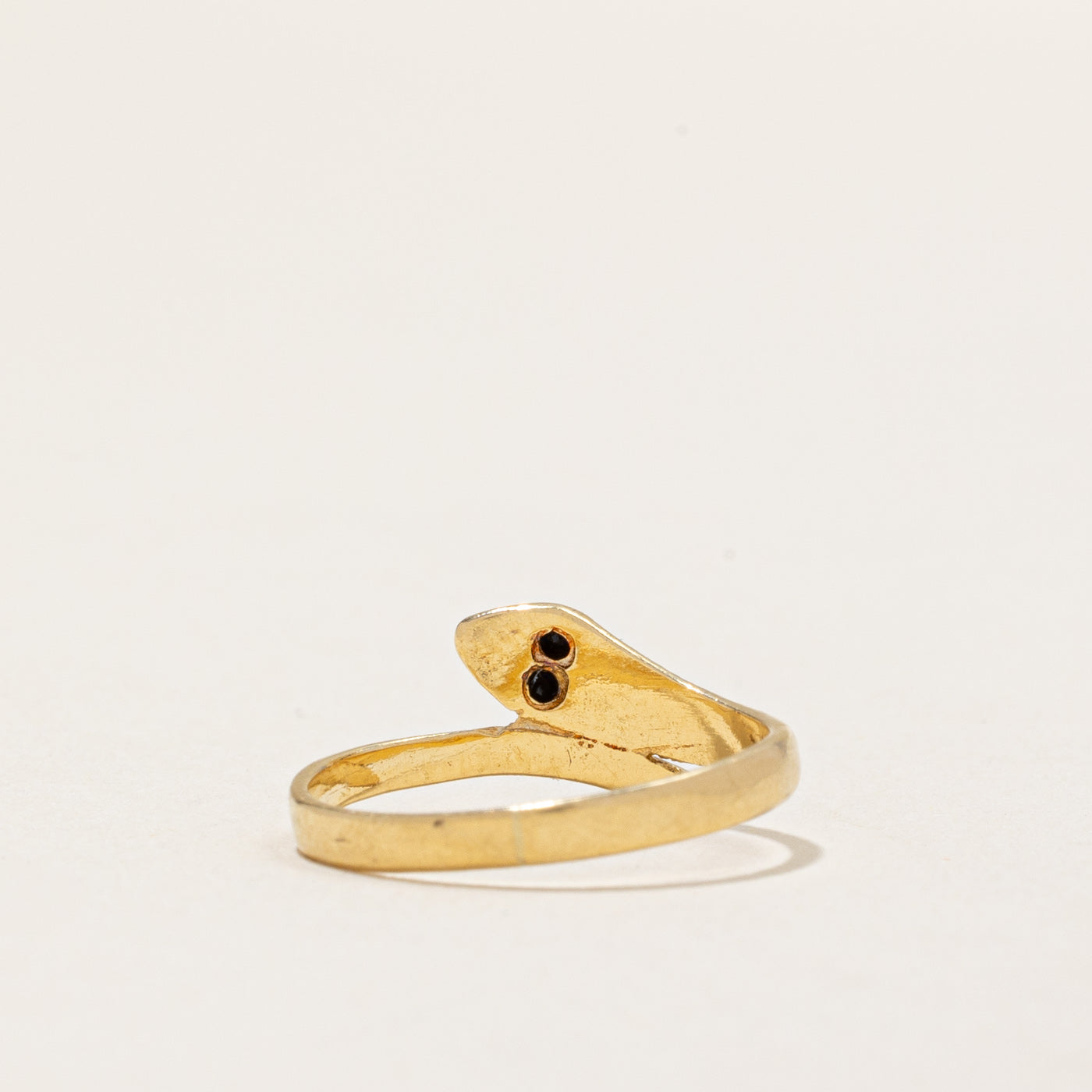 18k Synthetic Spinel Snake Ring | 0.02ctw | SZ 4.5 |