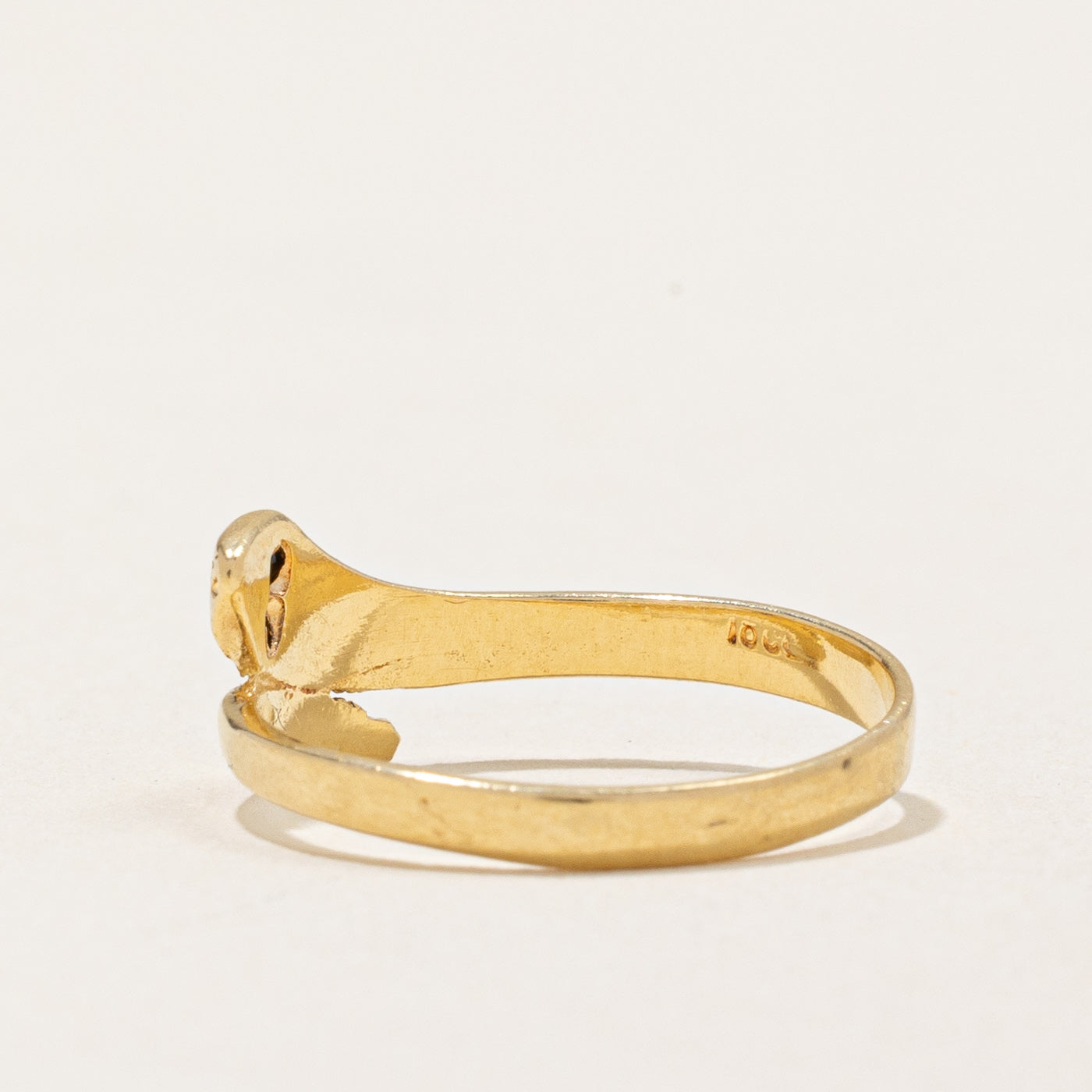 18k Synthetic Spinel Snake Ring | 0.02ctw | SZ 4.5 |