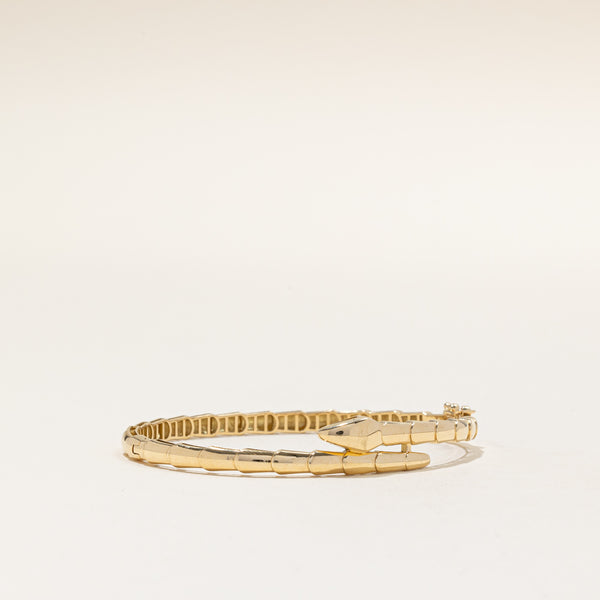 18k Yellow Gold Snake Bracelet | 6.5