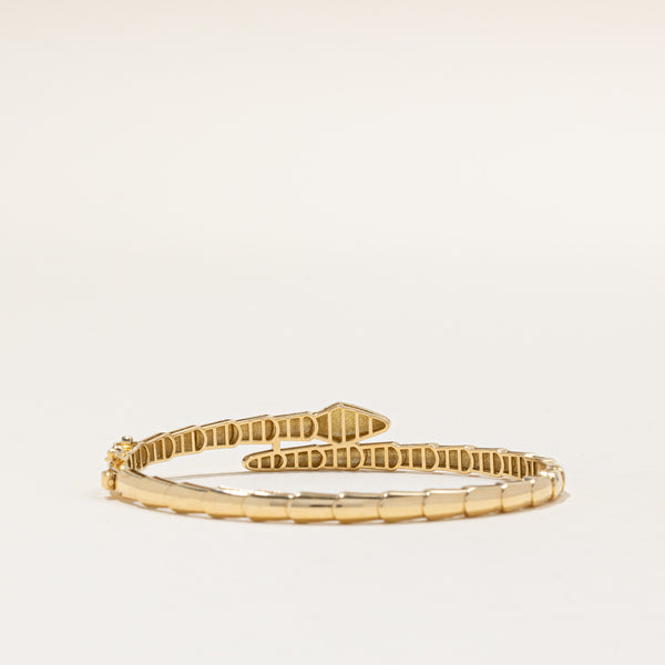 18k Yellow Gold Snake Bracelet | 6.5