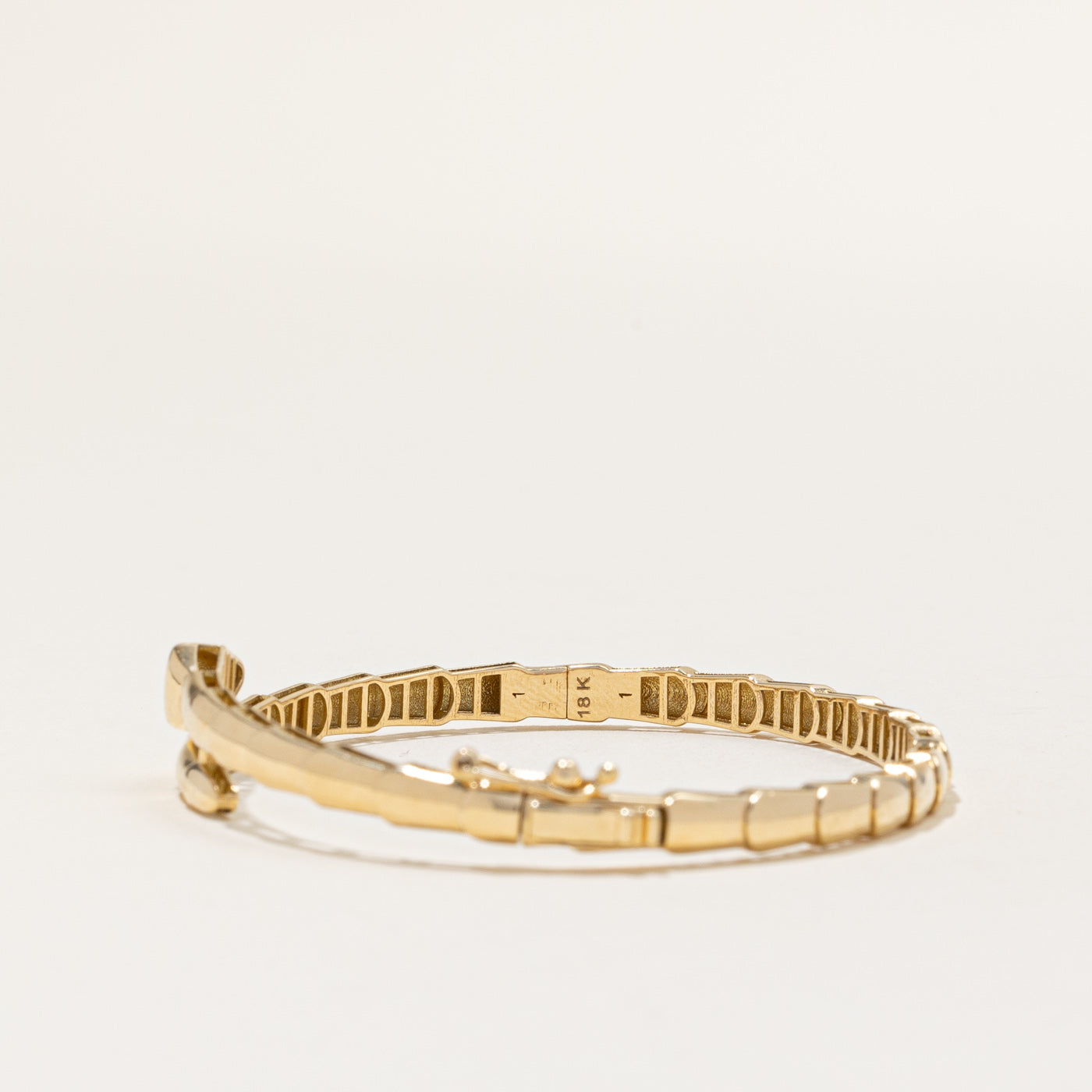 18k Yellow Gold Snake Bracelet | 6.5